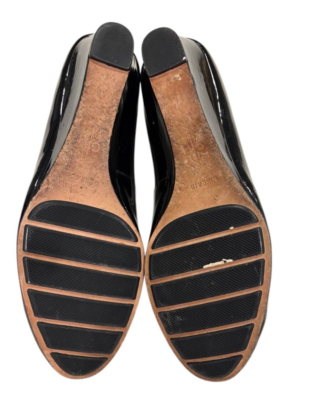 Cole Haan Wedge Heels Black Patent Leather Pumps Womens 9B - Picture 10 of 12